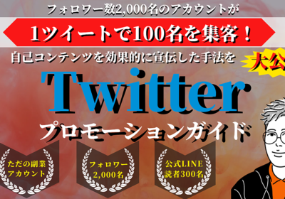 副業会社員のフォロワー2000名のアカウントでもコンテンツを効果的に宣伝!!「Twitterプロモーションガイド」