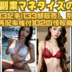 AI画像副業マネタイズの教科書+特典、AI13記事、別の12記事、102の情報商材