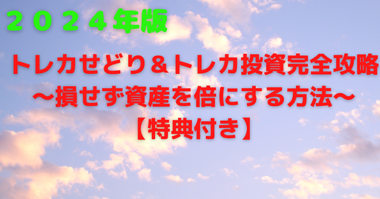 【２０２４年版】トレカせどり＆トレカ投資完全攻略～損せず資産を倍にする方法～【】