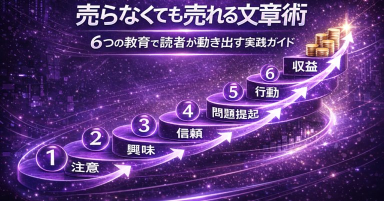 売らなくても売れる文章術｜“6つの教育”で読者が自動で動き出す実践ガイド