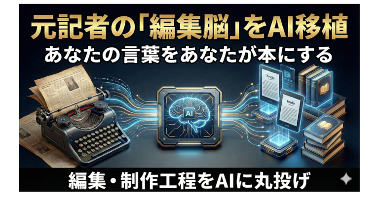 【元記者×AI】思考の資産化。あなたの「言葉」をKindleに刻む、AI出版自走システム