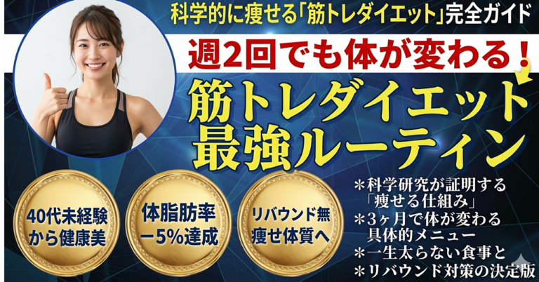 「食べないダイエット」は今すぐやめろ！科学が証明した「週2回の筋トレ」がリバウンドを殺す理由