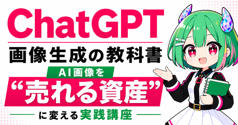 【1300部突破】ChatGPT画像生成の教科書｜AI画像を”売れる資産”に変える実践講座