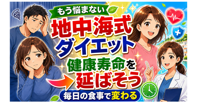 地中海式ダイエットで健康寿命を延ばそう！ピラミッドが教える健やかな食習慣