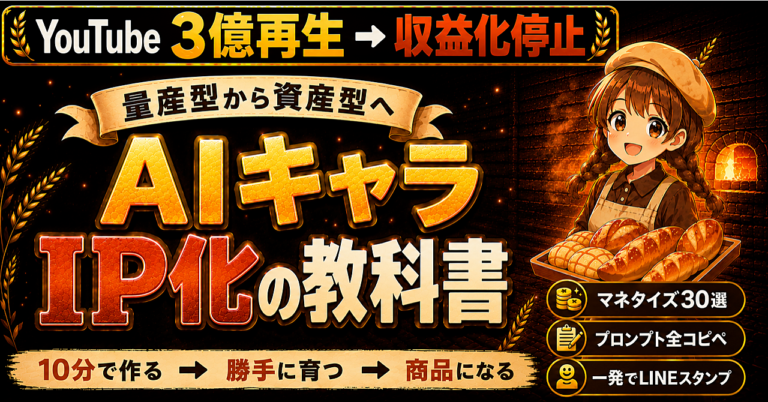 AIキャラ『IP化』の教科書｜3億再生からの収益ゼロを「資産」に変えた全手順書